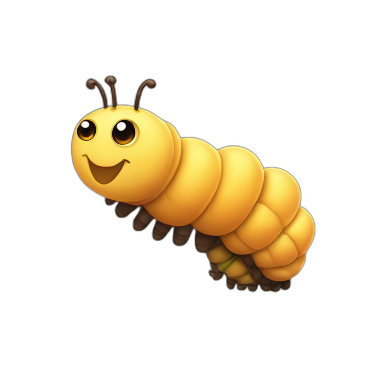 cutest caterpillar slim moving emoji