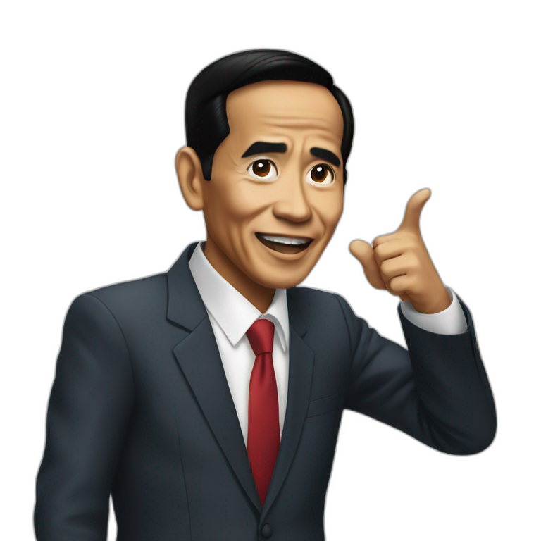Jokowi pointing emoji