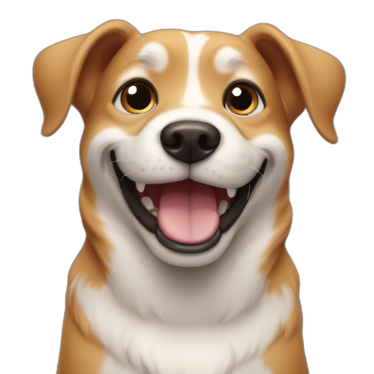 Dog smiling  emoji