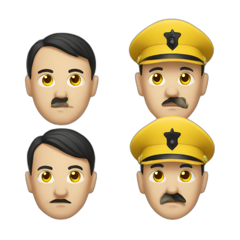 Hitler and yellow stars emoji