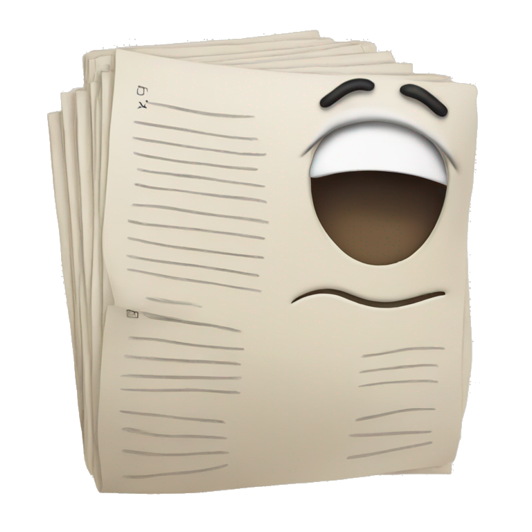 man is scared of documents  emoji