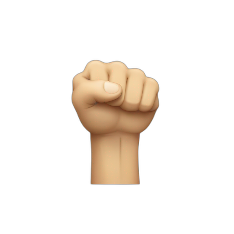 closed fist with index and thumb open emoji