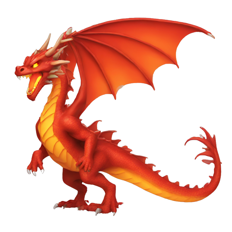 red dragon breathing fire emoji