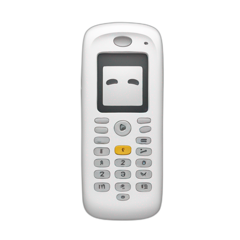 white 2D phone emoji