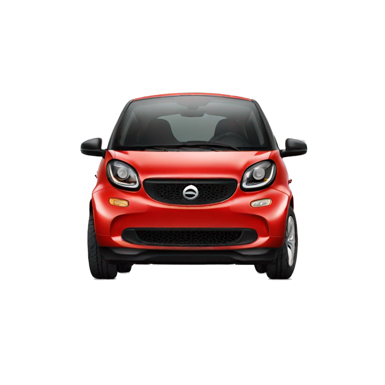 front of friendly little red Smart car emoji