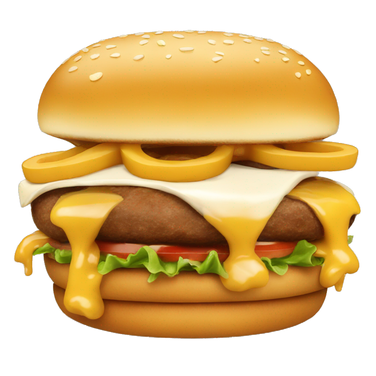 Poutine qui mange un burger emoji
