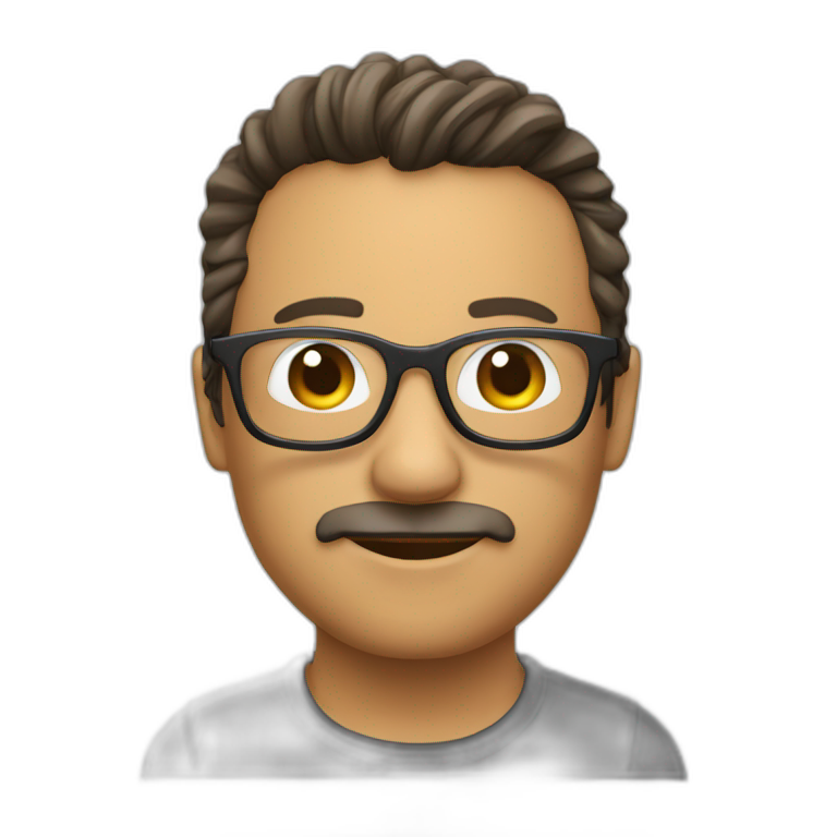 Mec avec lunette emoji