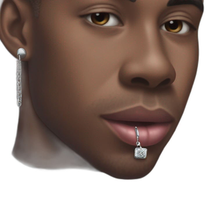 freckled boy with earrings emoji