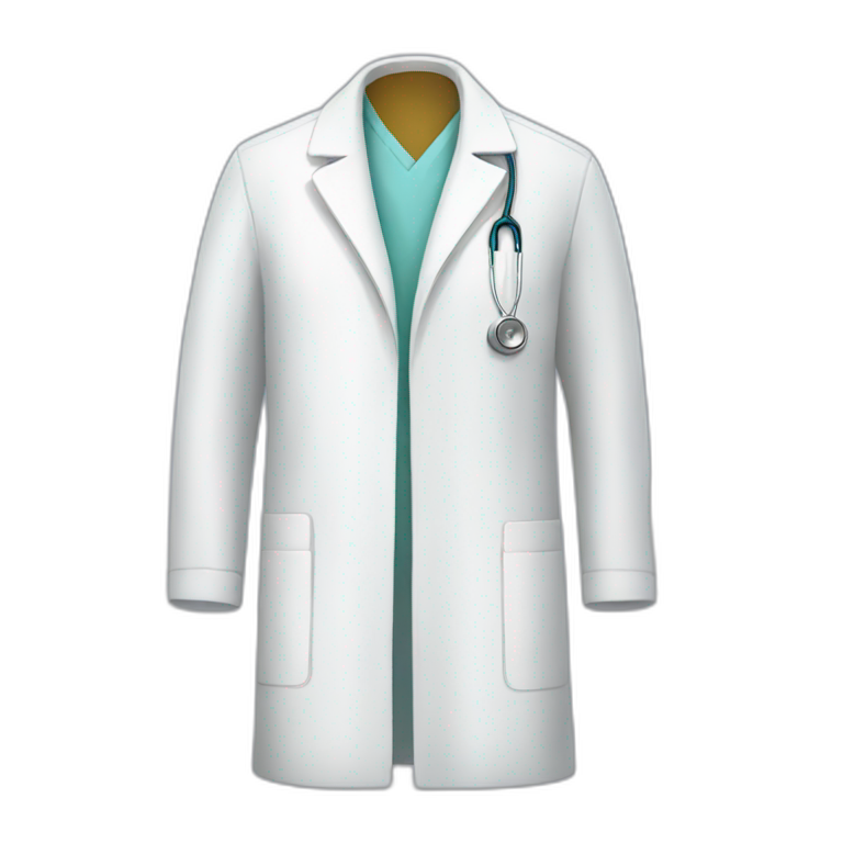 white coat doctor clothes emoji