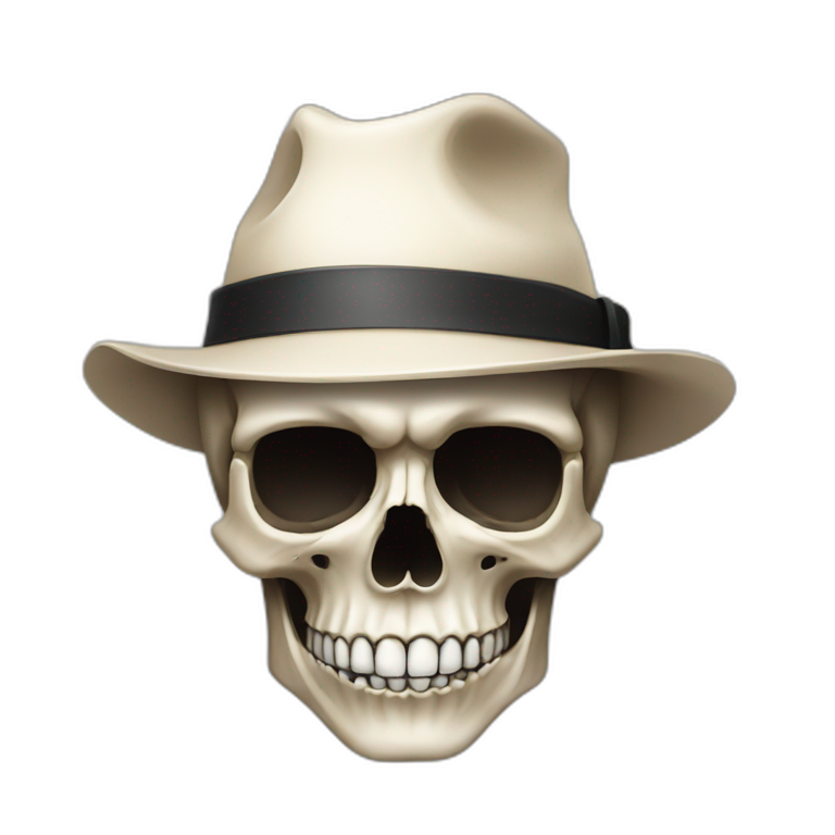 Skull with hat emoji