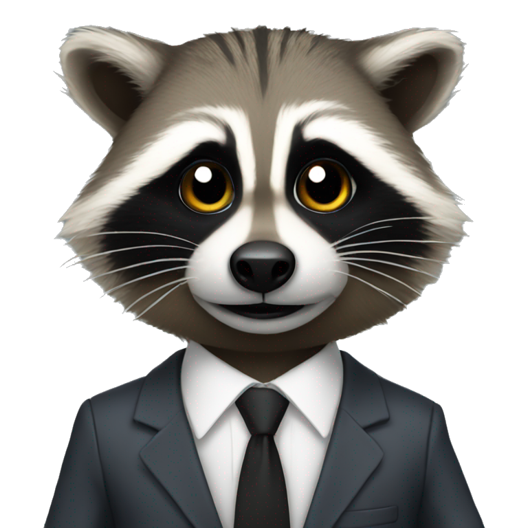 raccoon in suit emoji