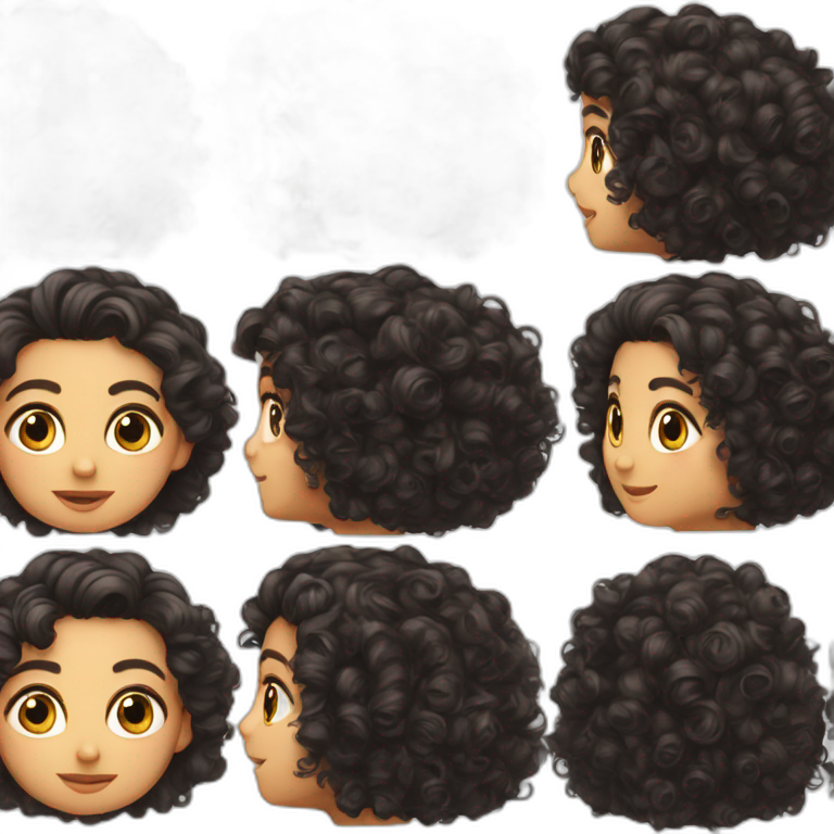 Aradhya curly hairs emoji