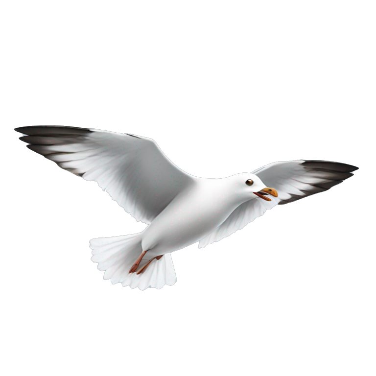 Seagull flying emoji