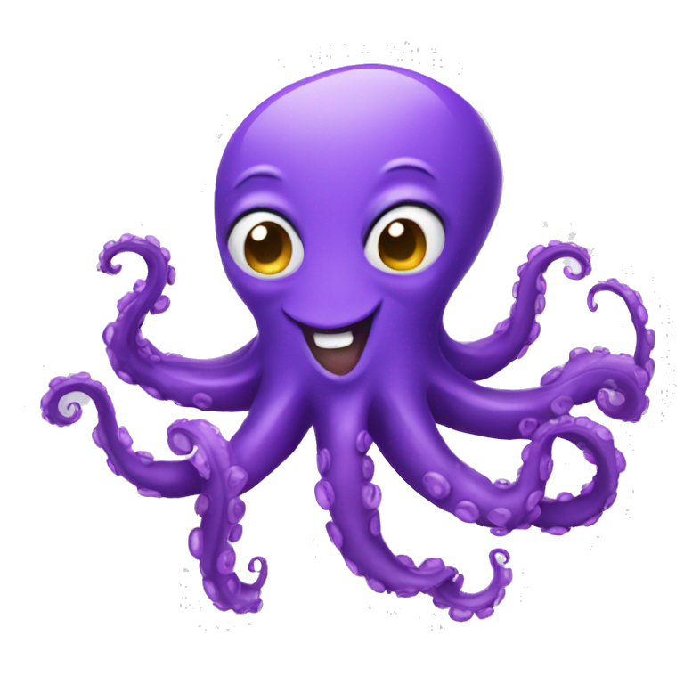 laughing purple octopus emoji