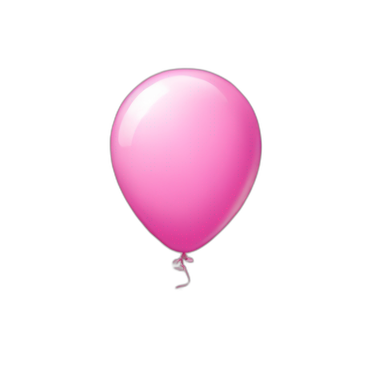 Pink ballon paper sticker  emoji