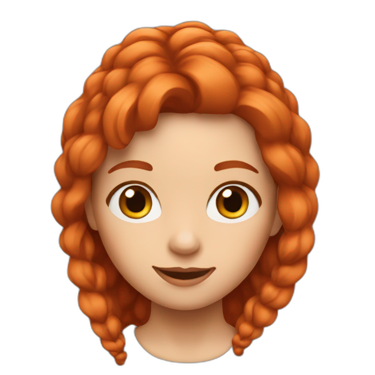 Ein Mädchen mit roten haaren emoji