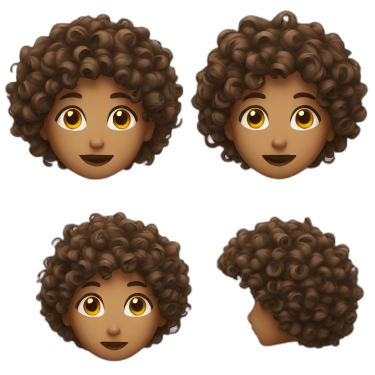 curly haired  emoji