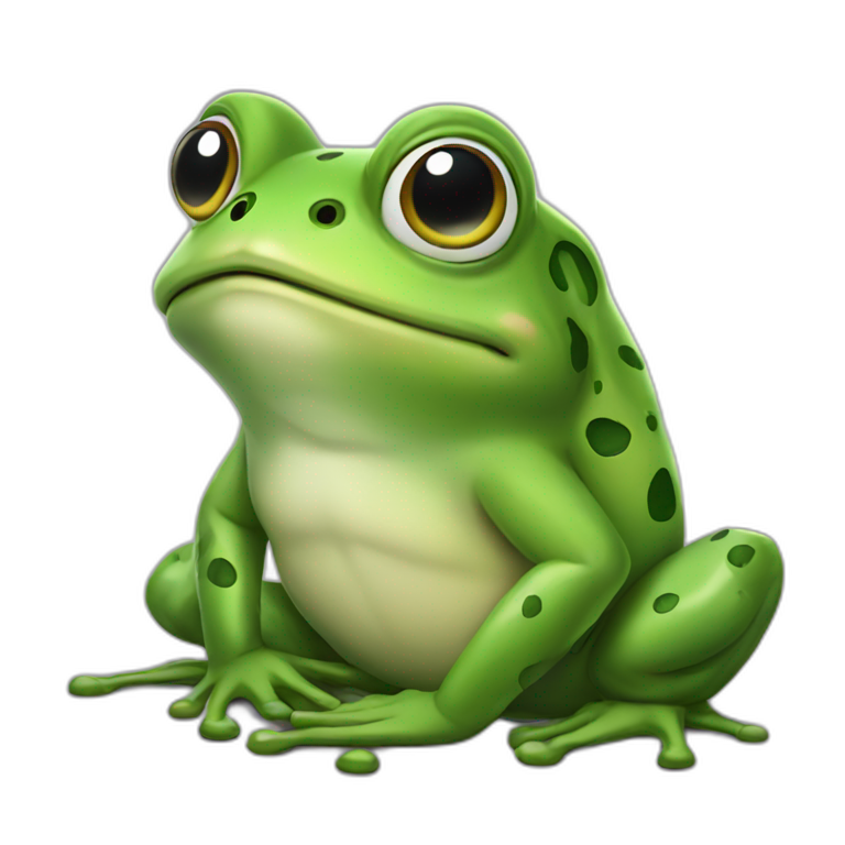 frog thinking about life emoji