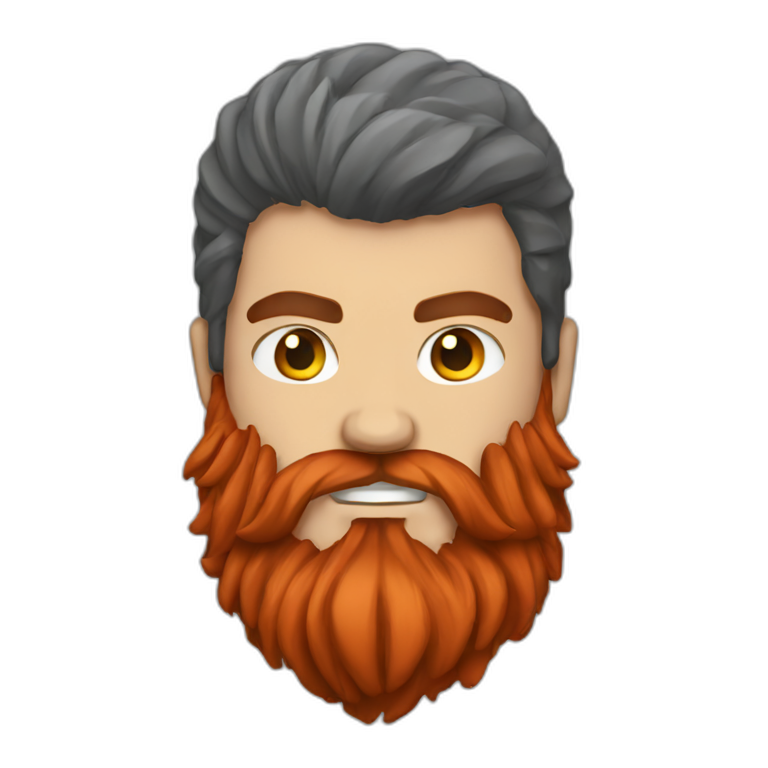 Red beard fighter emoji