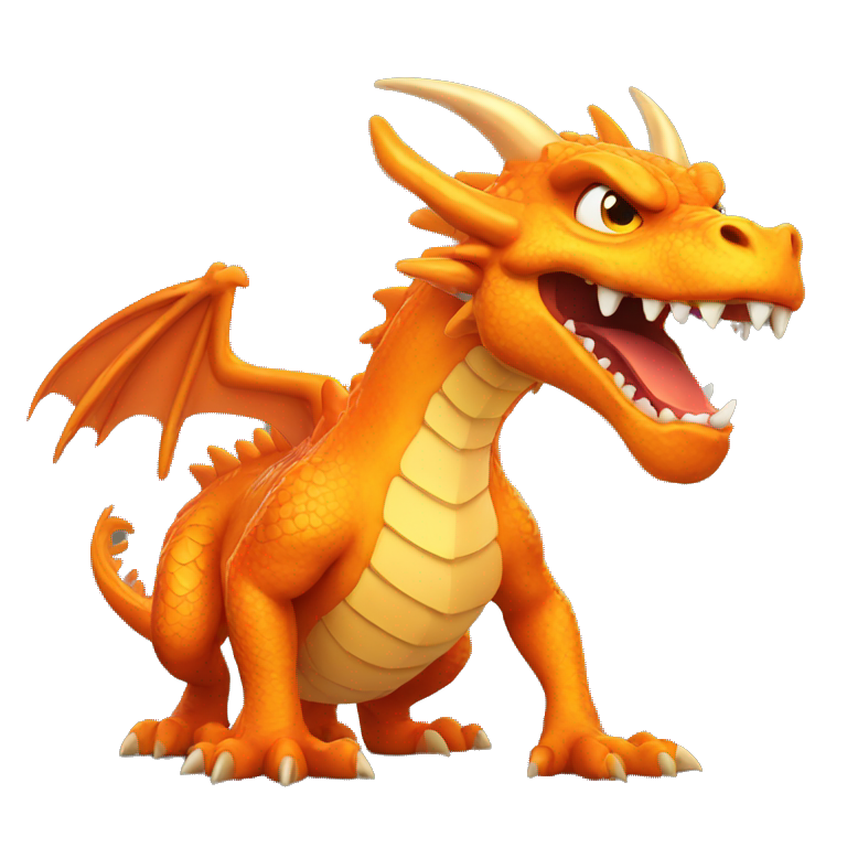 angry orange dragon emoji