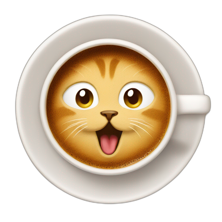 cat coffee emoji
