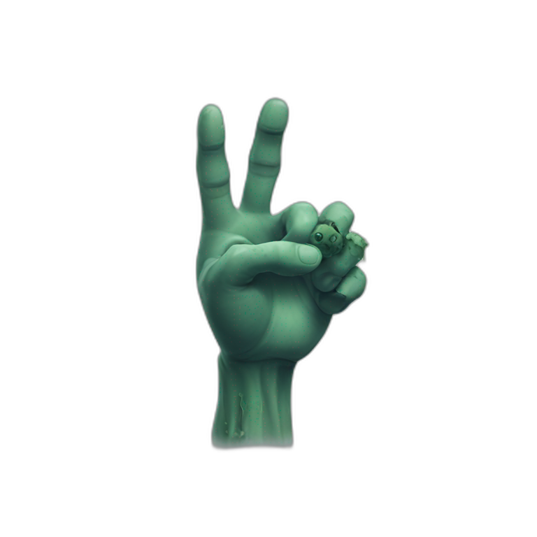 zombie hand pointing finger emoji