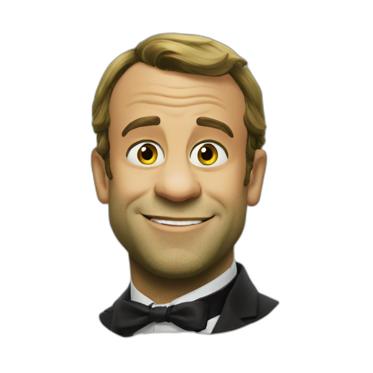 Macron Shrek face emoji