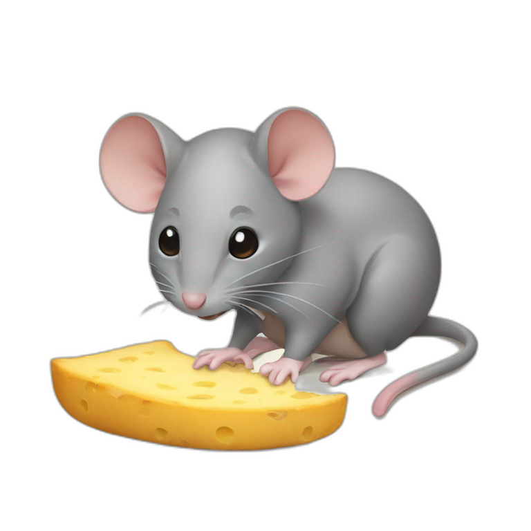 Mouse eat formage emoji