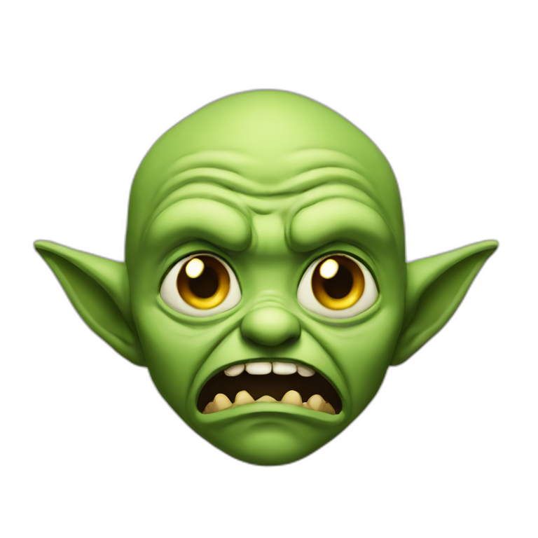 pleading goblin face emoji