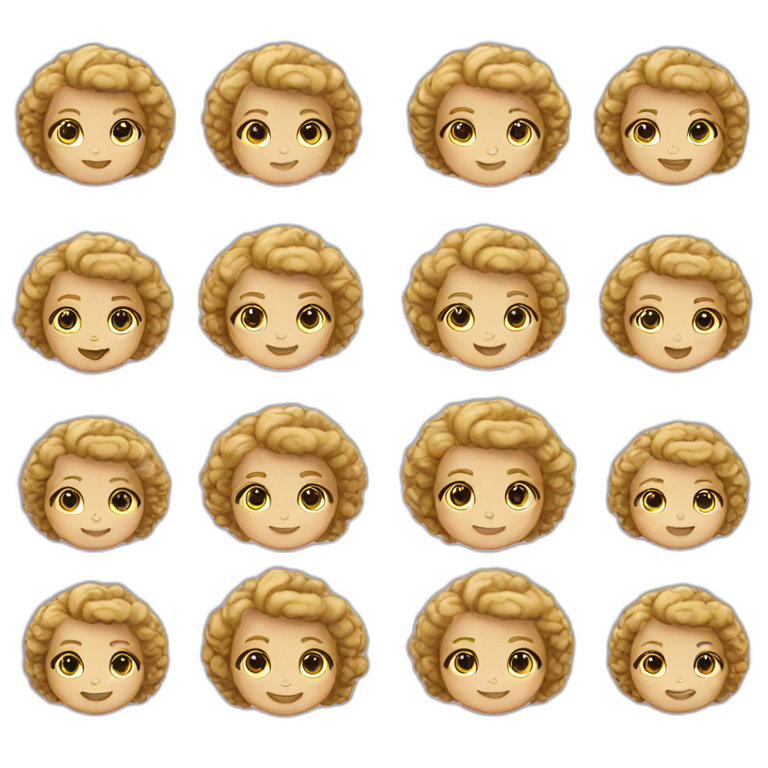 blond girl with curly brown hair boy emoji
