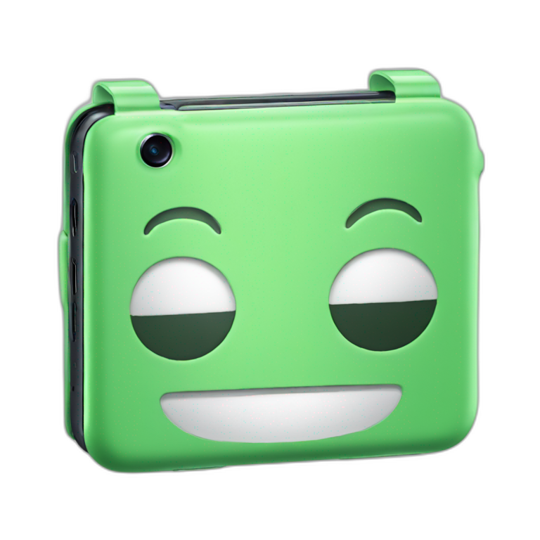 Samsung Z flip 3 green emoji