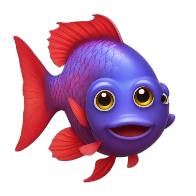 Red ryukin fish emoji