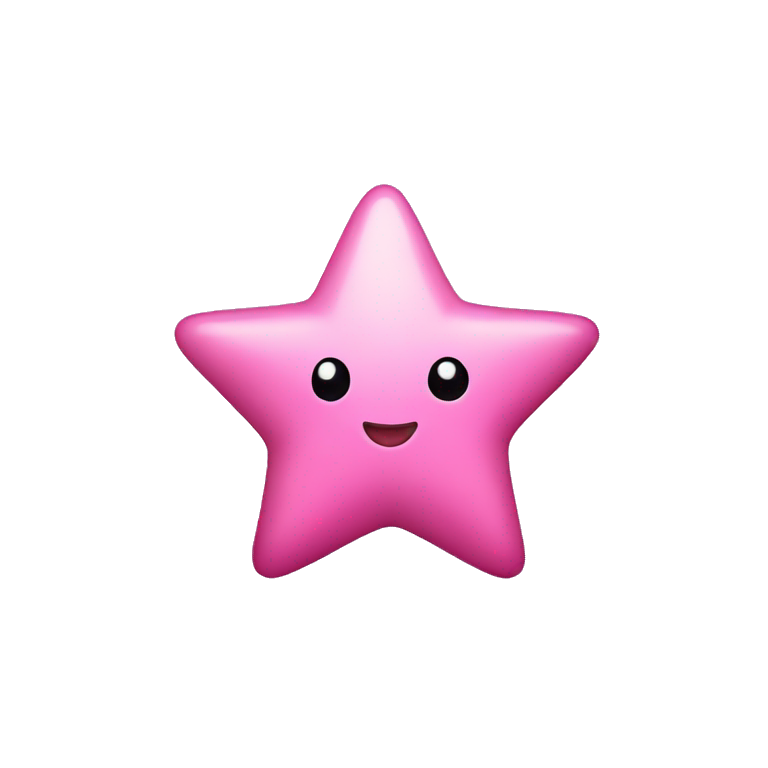 Cute pink star emoji