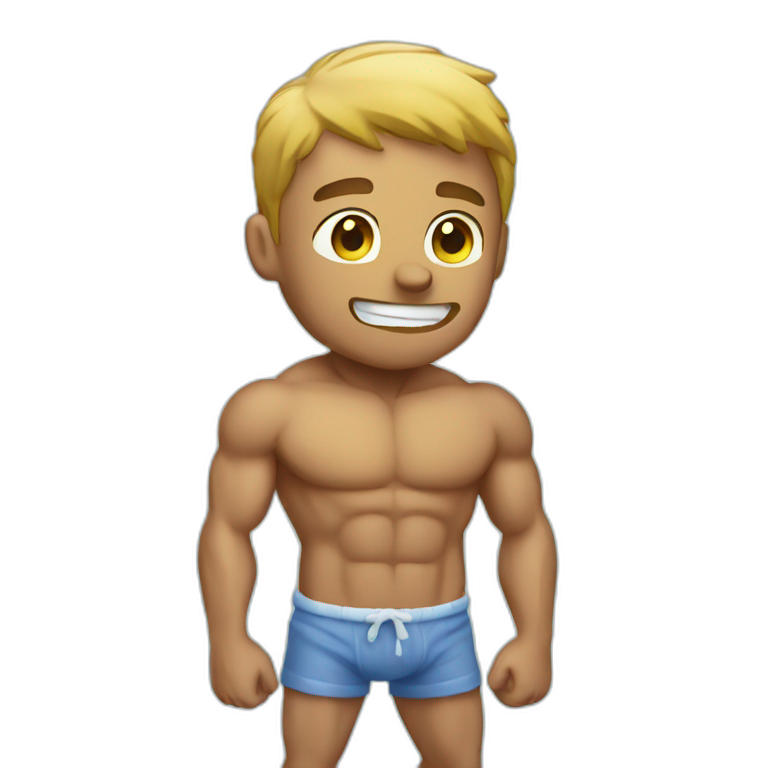 muscular man Take Shower emoji