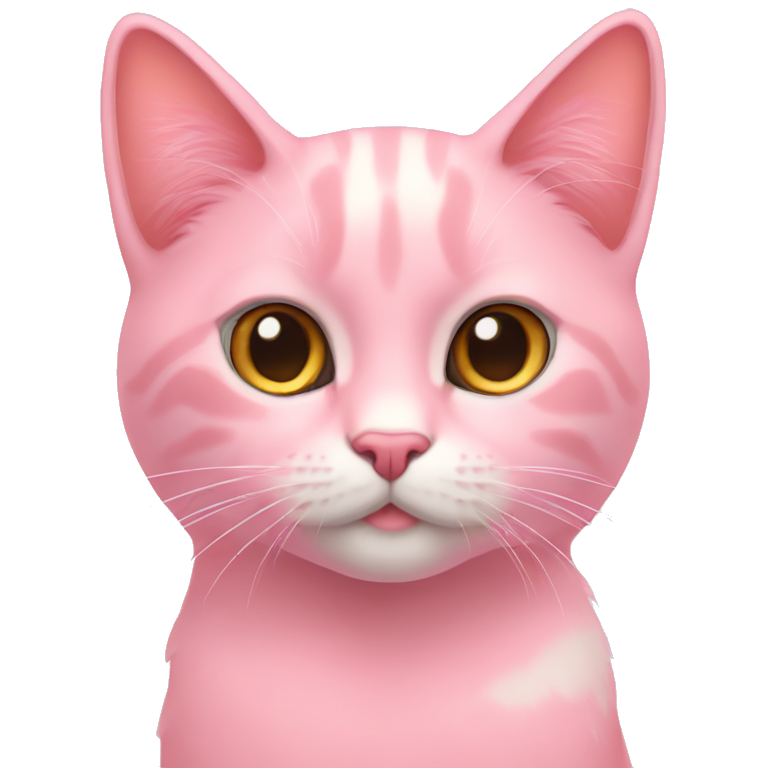 Gato rosa pastel emoji