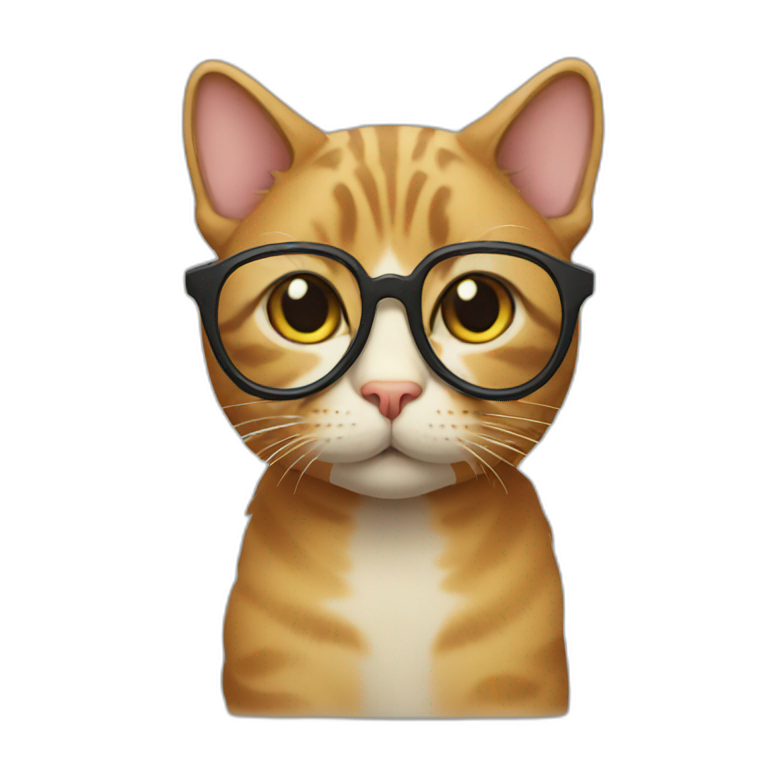 Cat in glasses emoji