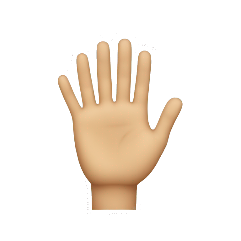 number three hand emoji