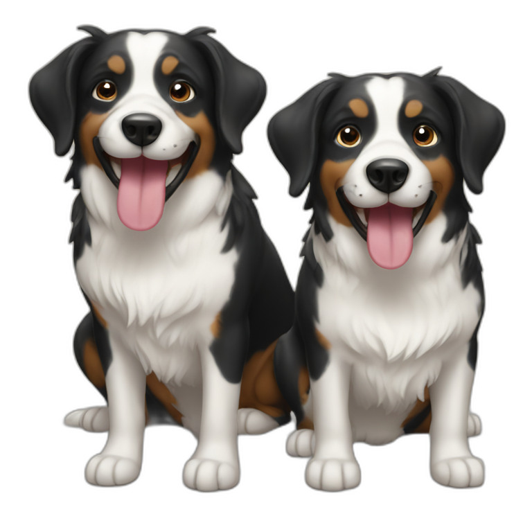 2 happy dogs emoji