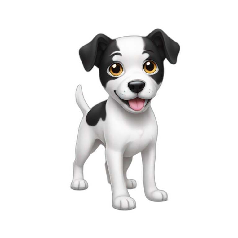 Black White Dog emoji
