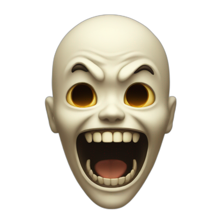 scream horror smile phonk emoji