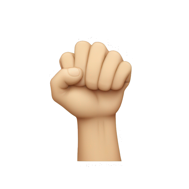 closed fist palm inward emoji