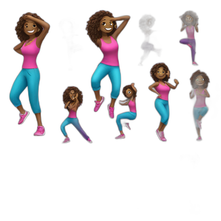 Zumba dance fitness emoji