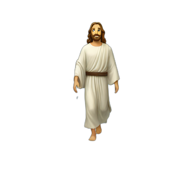 Jesus walking on water emoji