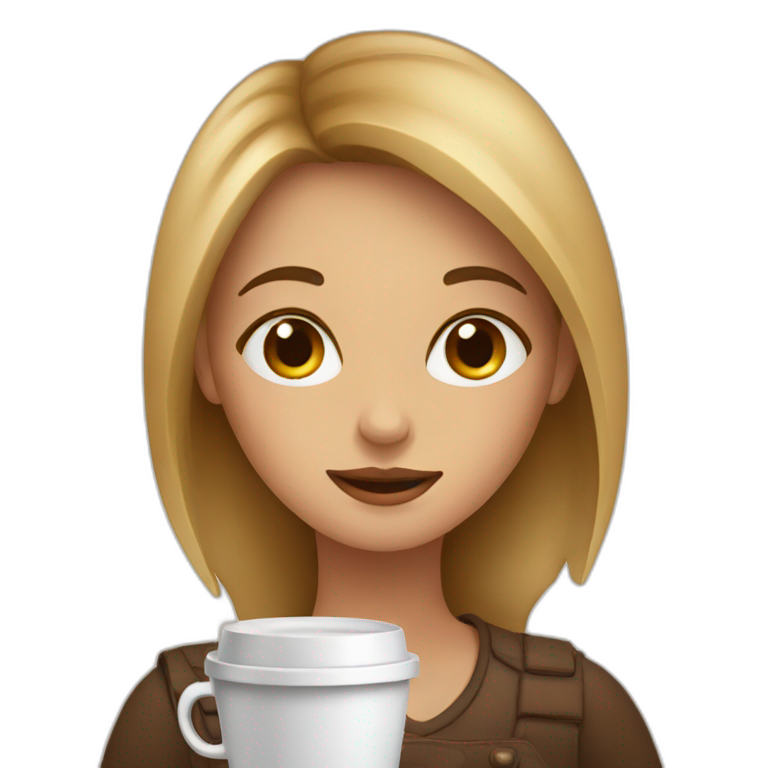 girl and coffee emoji