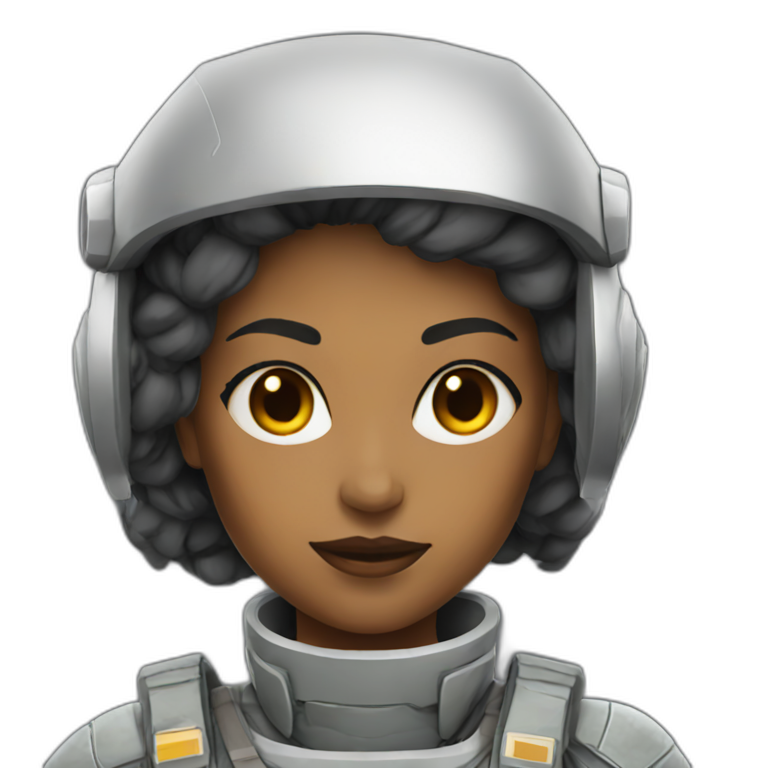 female futuristic soldier emoji