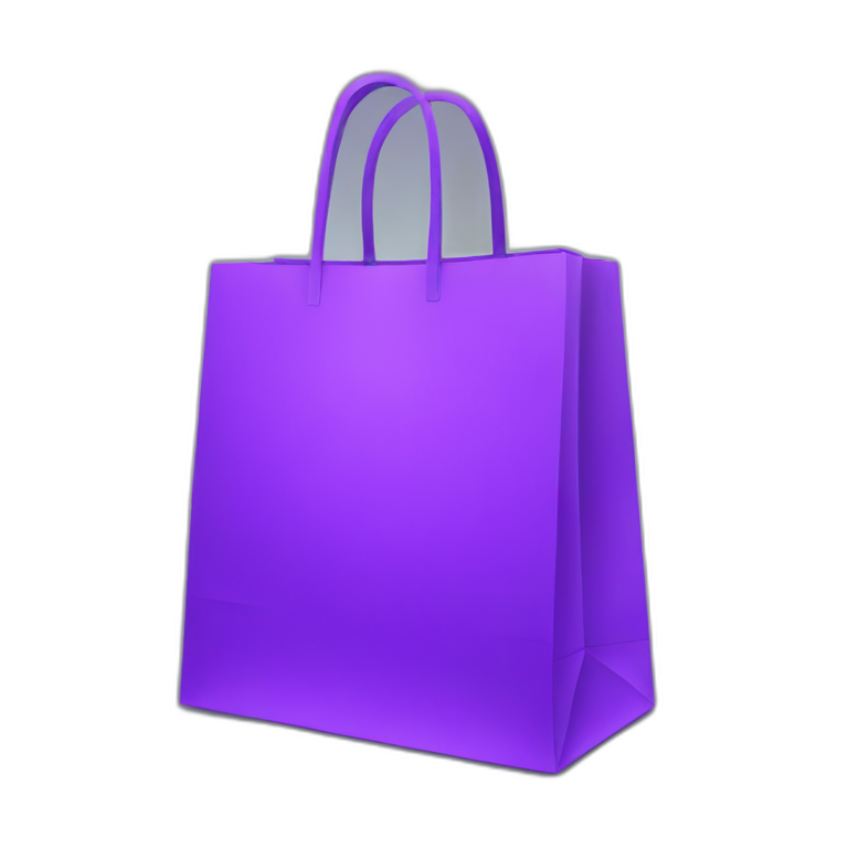 purple shopping bag emoji