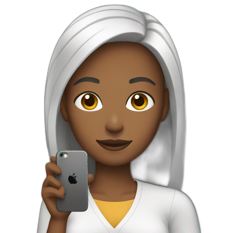 woman with iphone 14 emoji