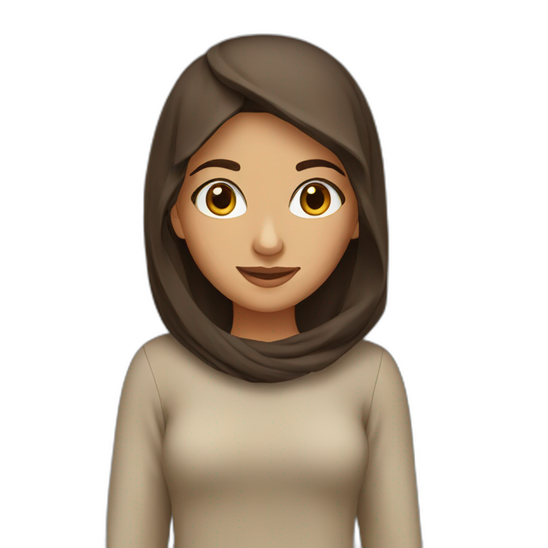 arab girl with brown hair emoji