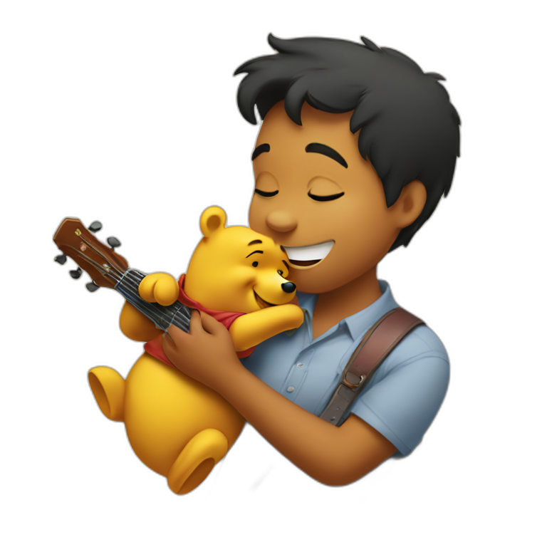 Winnie the pooh as singer emoji