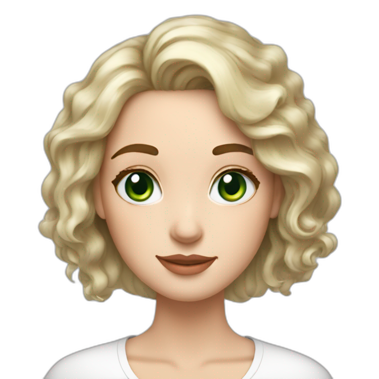 ipad pro 11 and apple pencil happy white woman with green eyes draw emoji